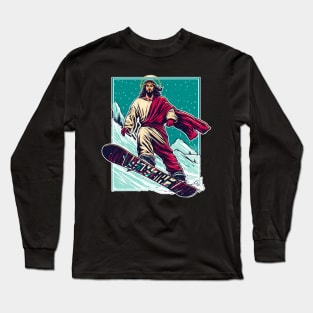 Jesus christ snowboarder Long Sleeve T-Shirt